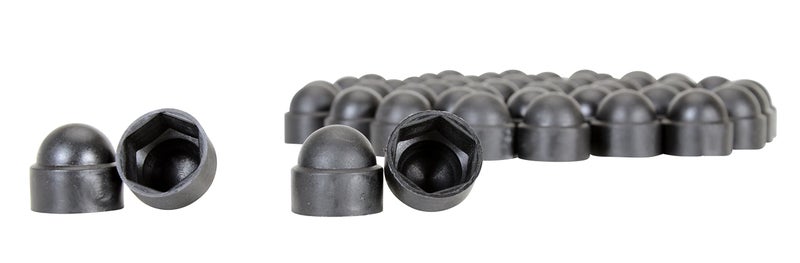 Vestil BC-BK-12-PK Black Plastic Bolt Cap - Image 1